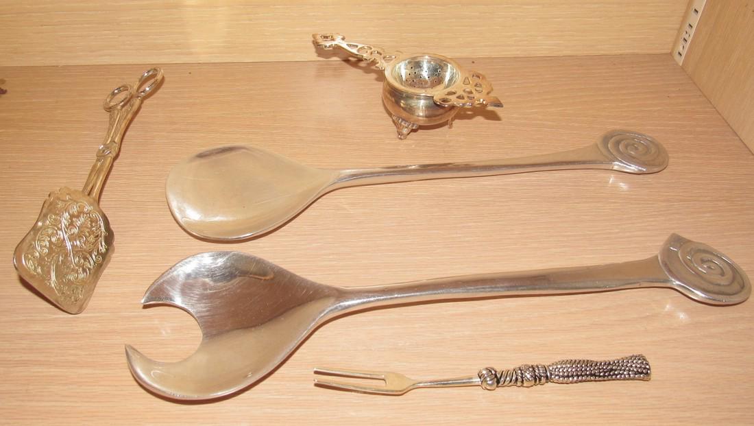 Mariposa Utensils Misc Silver Plate Tongs Cocktail Fork (1 of 4)