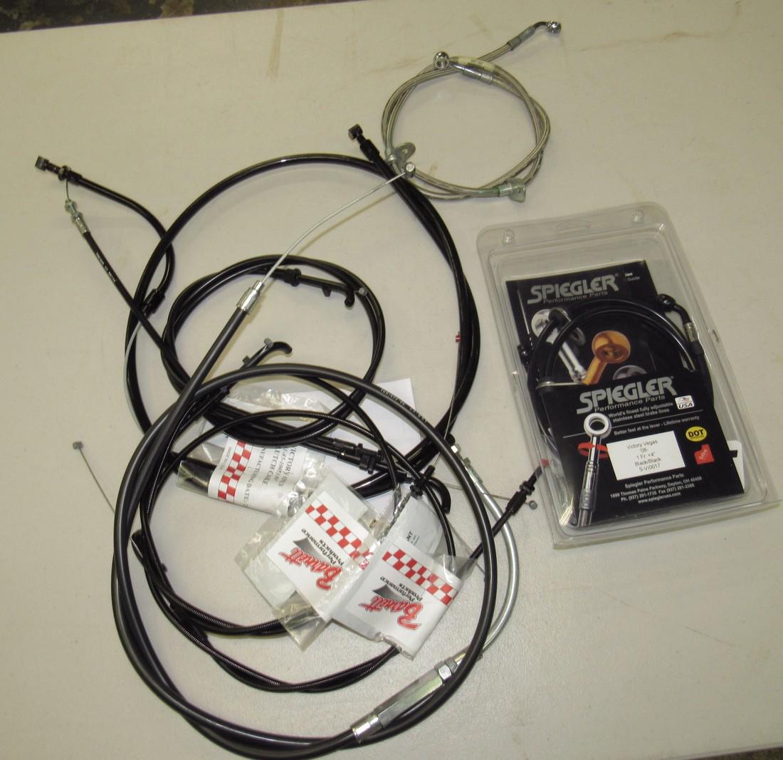 Victory Motorcycle Throttle Idle Clutch Cables (1 of 4)