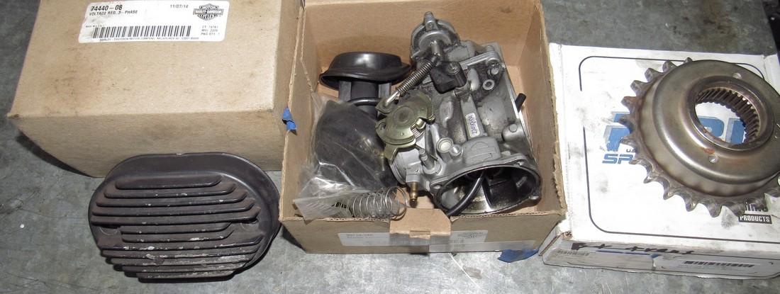 Harley Davidson Carburetor Voltage Regulator & Sprocket: All in used condition
