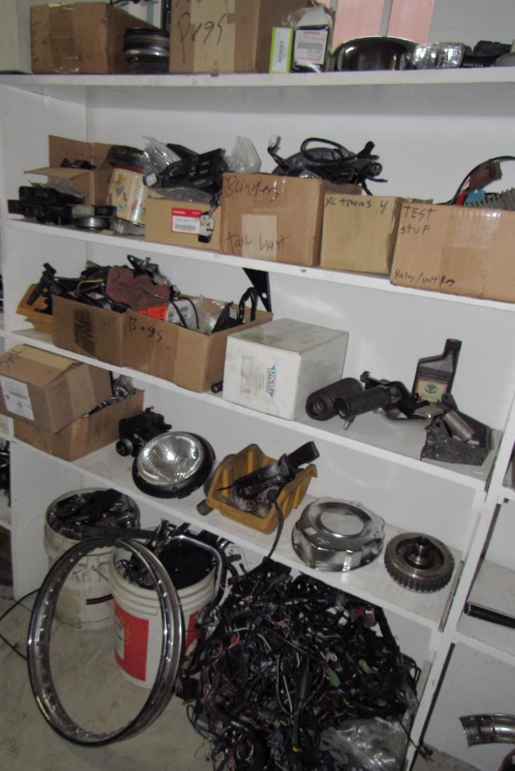 Shelf Lot of Misc Motorcycle Parts (1 of 10)