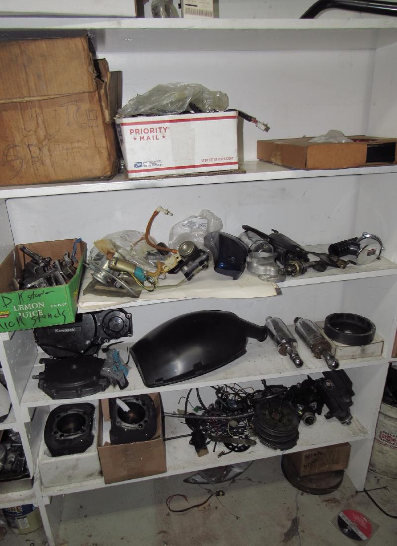 Shelf Lot of Misc Motorcycle Parts (1 of 13)
