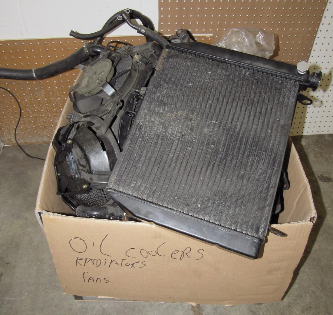 Large Box Filled with Radiators Oil Coolers & Fans (1 of 3)