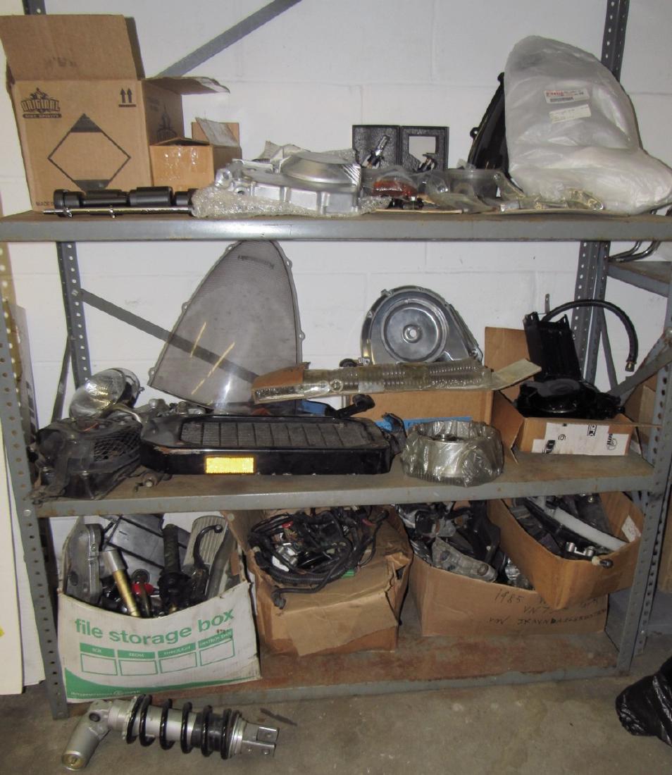 3 Shelves Full of Misc Motorcycle Parts (1 of 11)
