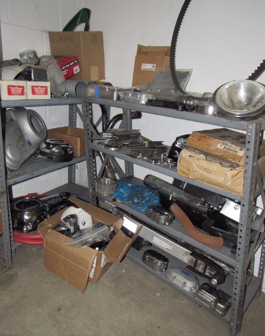 2 Shelving Units Full of Motorcycle Parts (1 of 17)