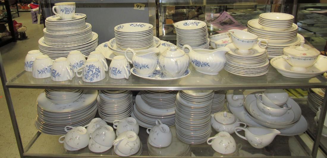 Royal Wessex Ironstone India Tree & Hall China: Getting all pictured on shelf. We do not inspect every piece for damage