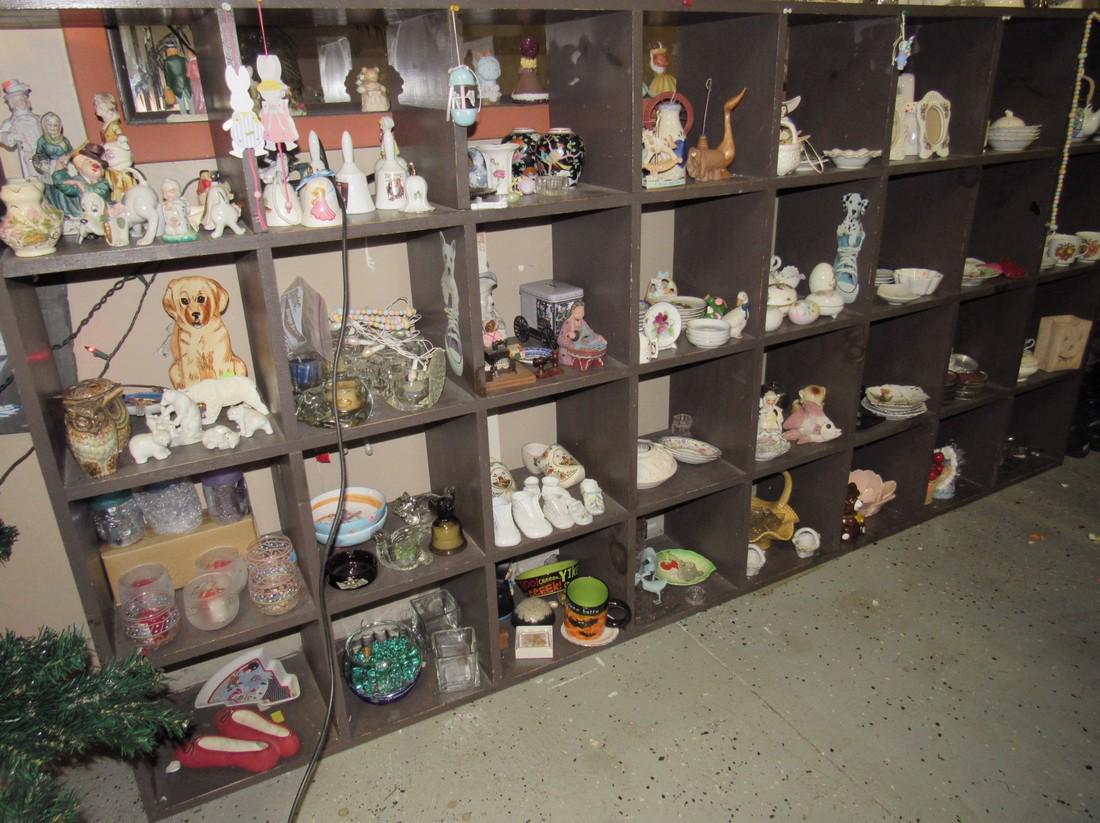 Shelving Unit Knick Knacks Tea Set Bells Trinket Eggs (1 of 9)