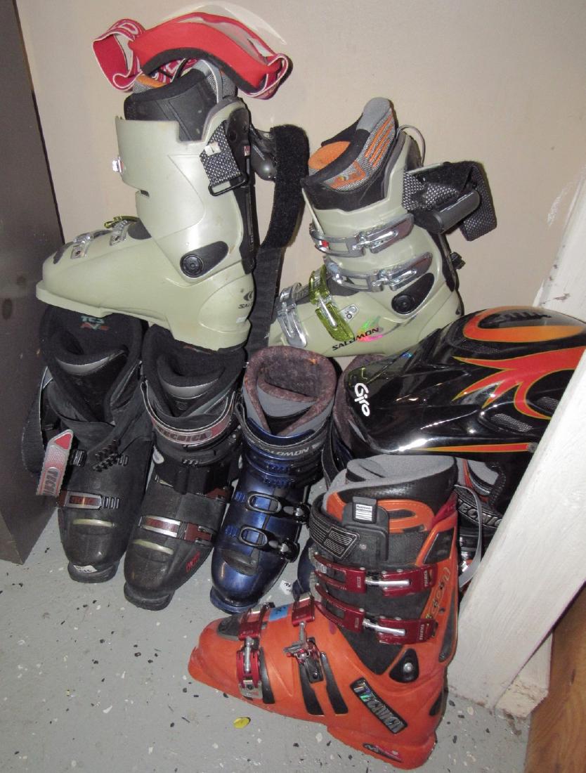 Skii Boots Giro Helmet: Getting all pictured