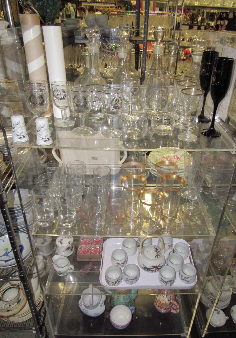 Contents of Shelf Teaset Ganz Misc. Glassware (1 of 8)