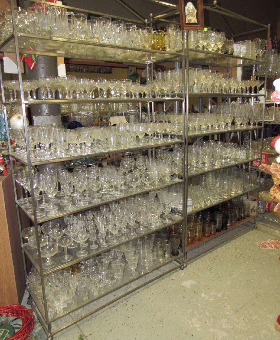 Contents of 2 Shelving Units Glassware Stemware (1 of 7)