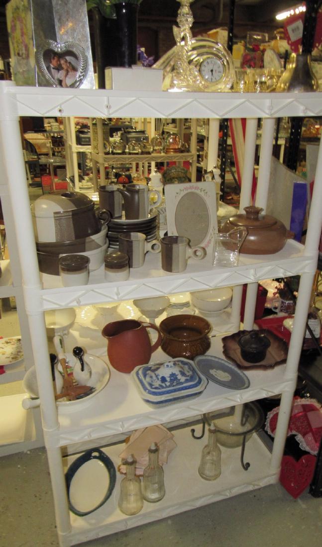 Contents of Shelf Mikasa Clock Dishes: Getting all pictured . Shelf not included. Must take all