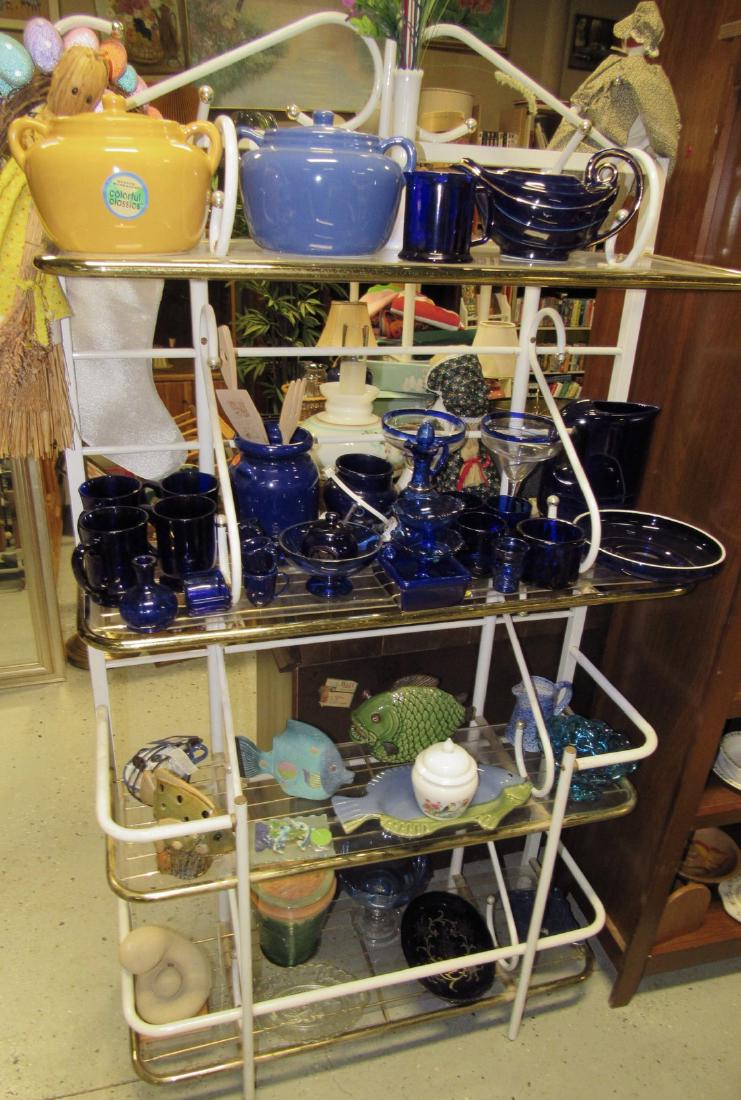 Cobalt Blue Glass Cookie Jars (1 of 8)