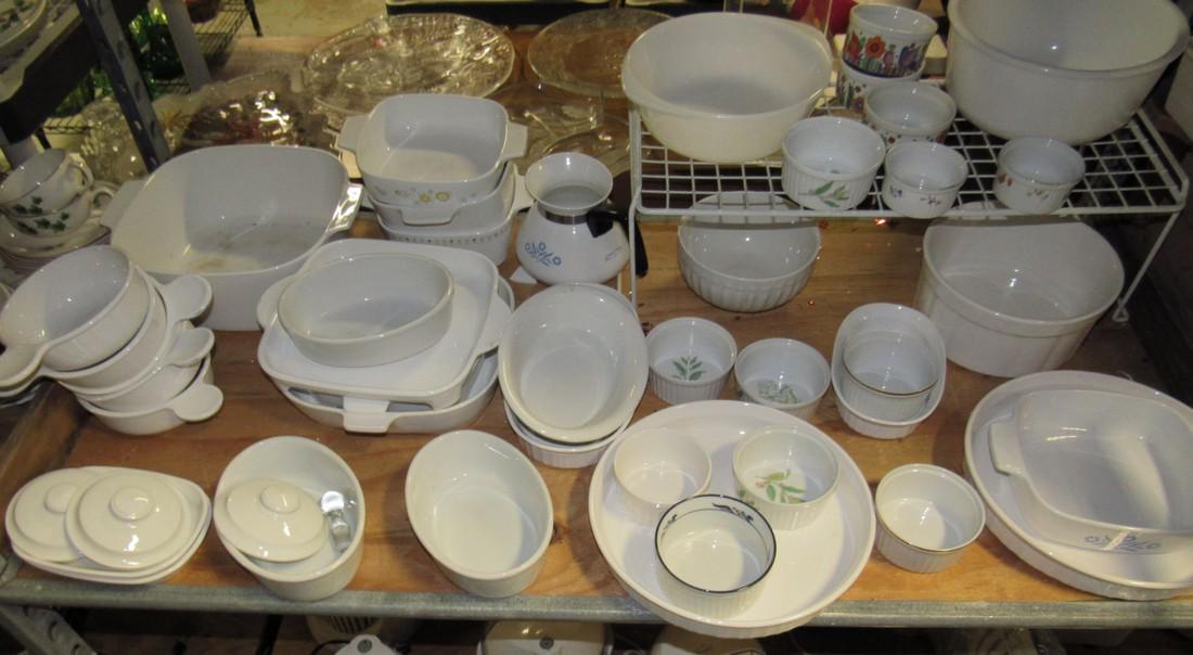 Contents of Shelf Casserole Glasbake Dessert Cups: Getting all pictured