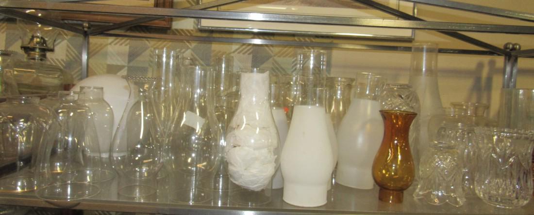 Large Lot of Oil Lamp Chimneys and Misc. (1 of 4)