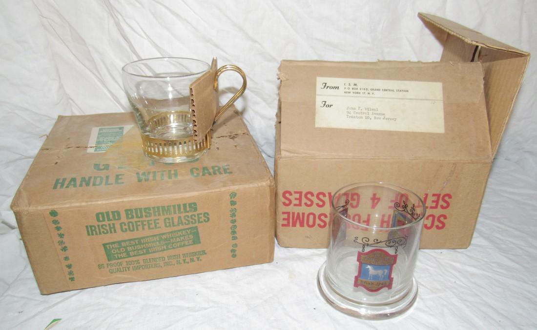 Old Bushmills Irish Coffee Scotch Foursome Glasses (1 of 2)