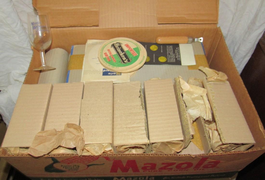 Cognac & Misc Liquor Glasses: Box is filled with unused liquor glasses, still in original wrapping