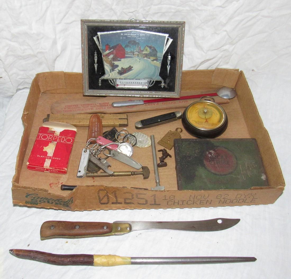 Butcher Knife Charms Lucky Strike Tin Trenton NJ Adv (1 of 8)