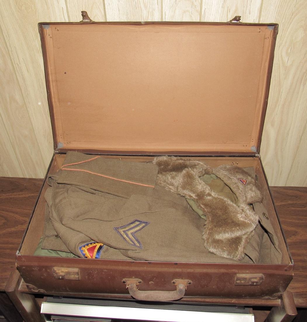 Military Clothes with Seven Steps to Hell Enameled Pin: Getting suitcase , all clothes, and vests pictured.