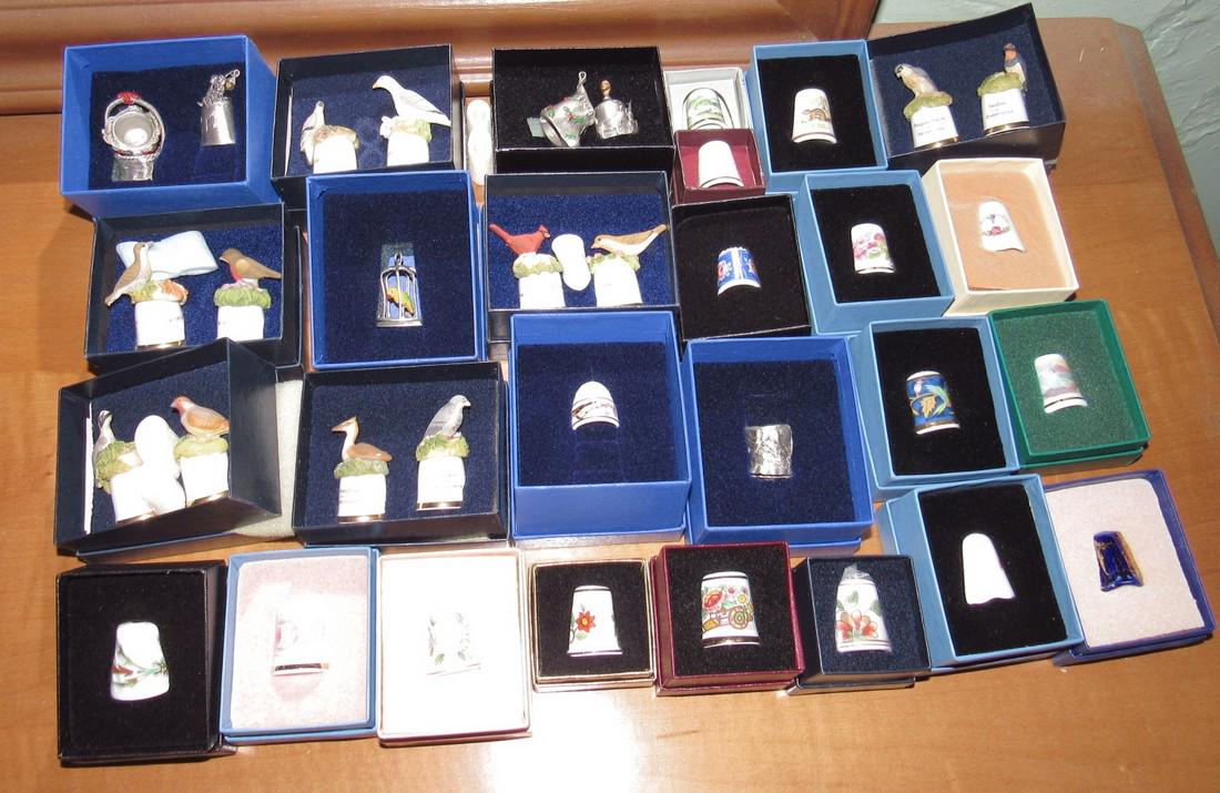 Lot of 34 Vintage Thimble Collectors Club Thimbles