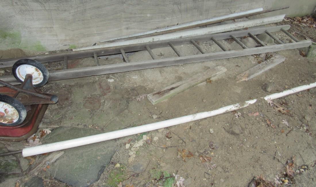 Wooden Ladder and Wagon (1 of 3)