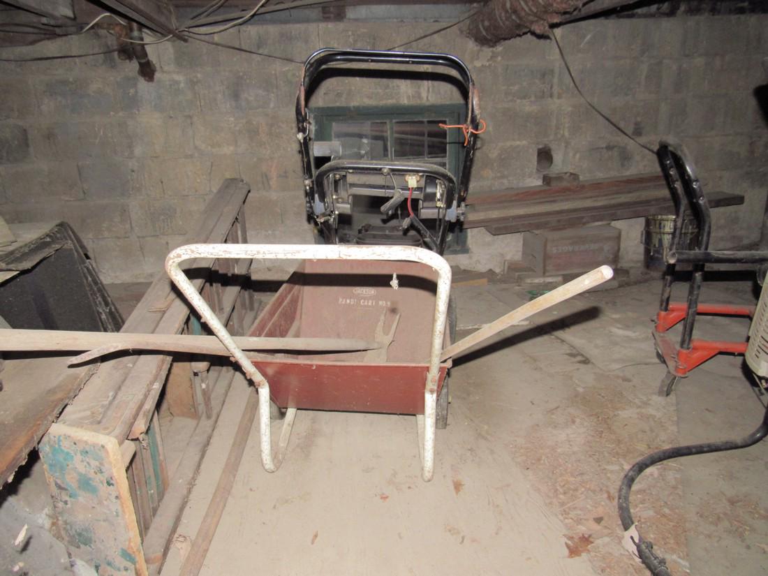 Lawn Mower Garden Cart Leaf Wacker Bike Ladder Wood: Lot includes everything pictured under the house. It is approx a 4 1/2' crawl type space. Buyer is responsible for removing items. Take what you want and leave the rest. Everything sold in untested co