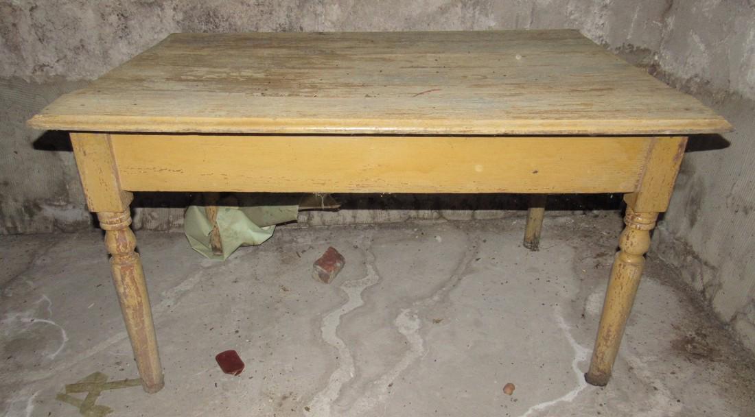 Primitiive Yellow Painted Table (1 of 5)
