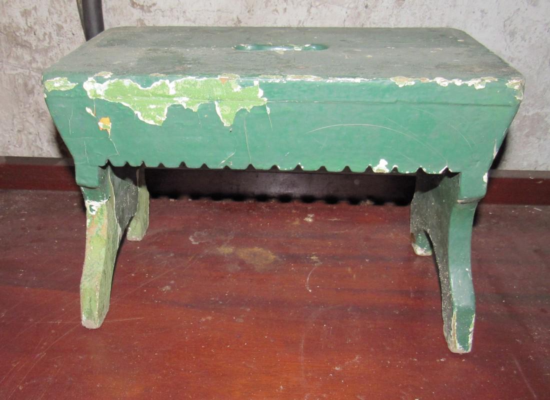 Green Painted Stool (1 of 3)
