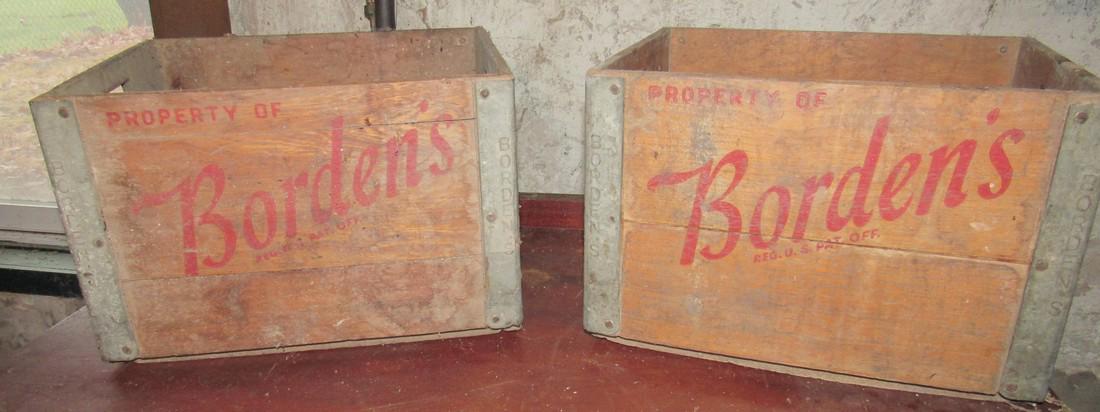 2 Bordens Dairy Wooden Milk Crates (1 of 5)