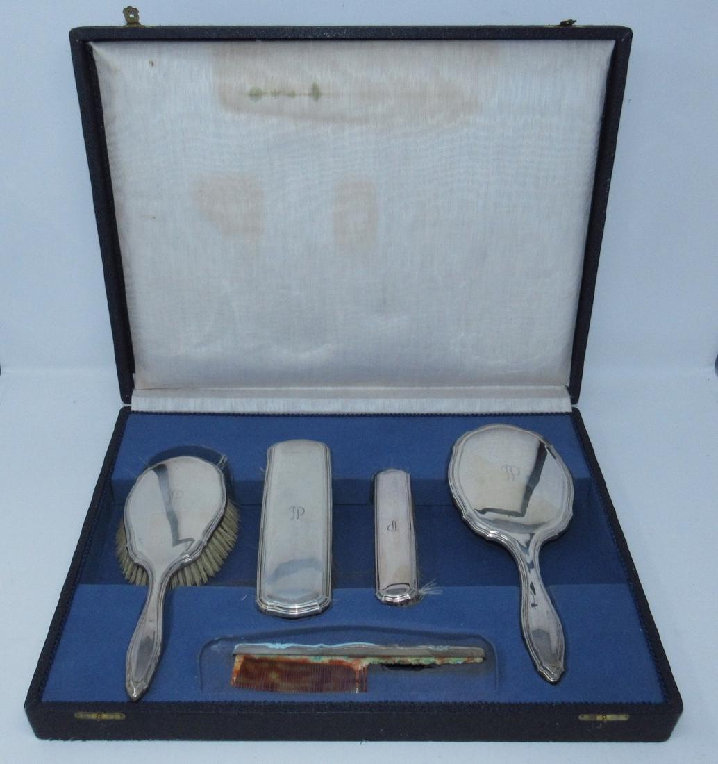 Sterling Silver 835 Vanity Brush Mirror Set (1 of 5)
