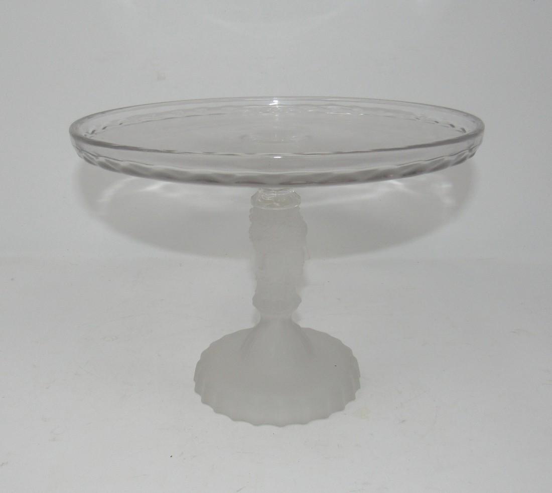 Victorian Camphor Glass 3 Face Base Cake Stand (1 of 4)
