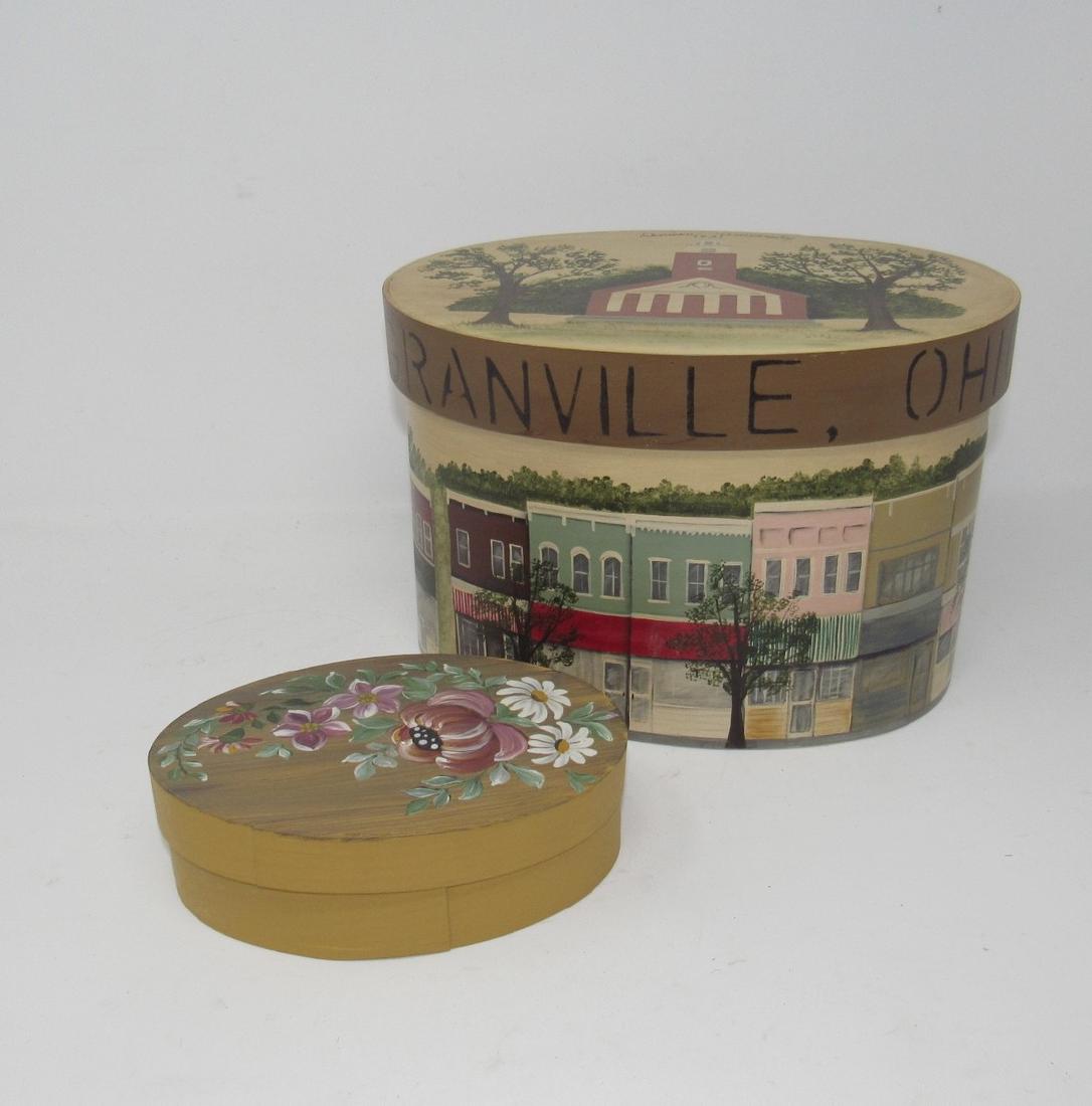 Granville Ohio Painted Pantry Box Denison University: Approx 7 1/2" x 10 1/2" x 7" tall. Getting both pictured