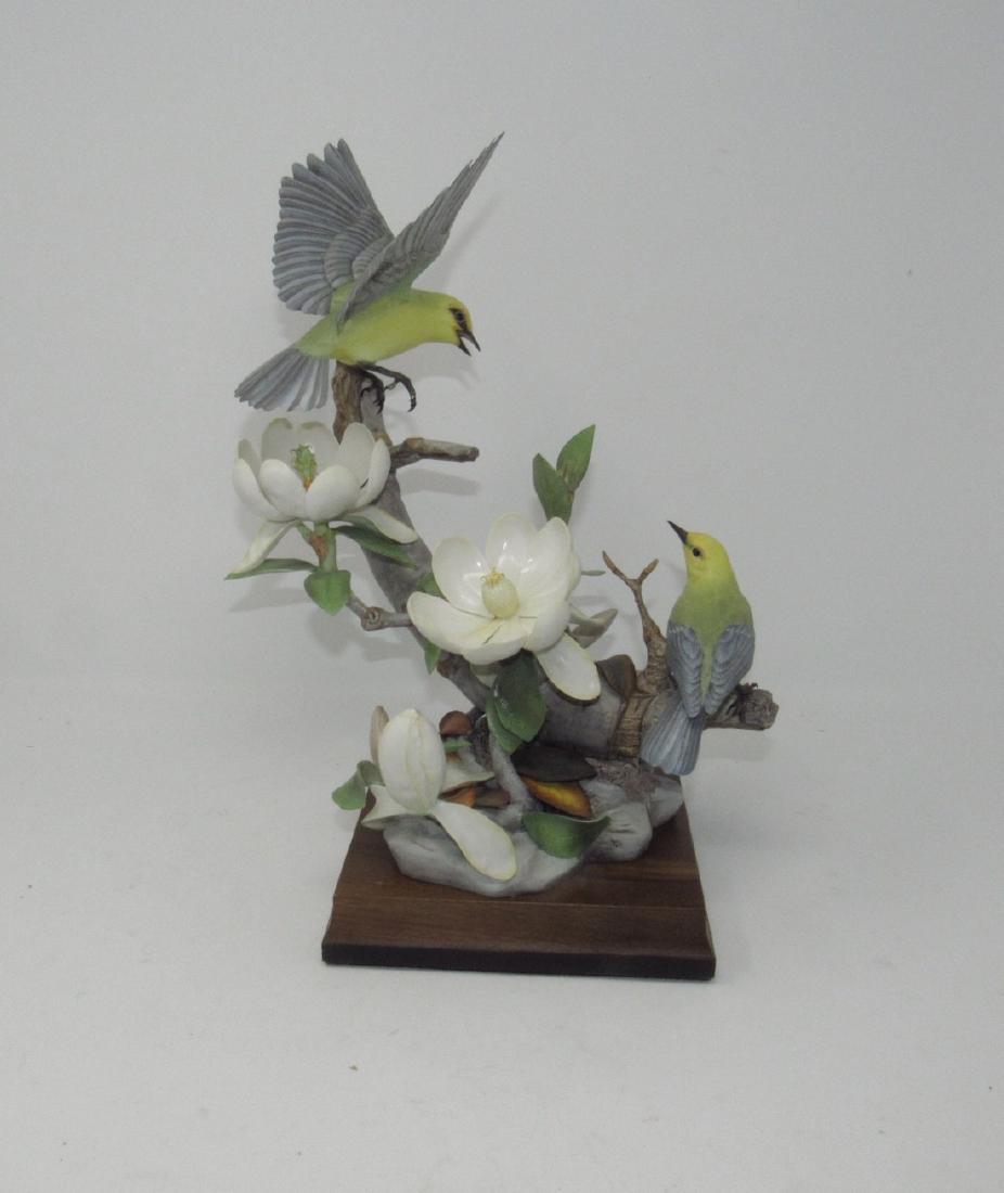 Franklin Mint Blue Winged Warbler Ronald Van Ruyckwitt: Approx 14" tall