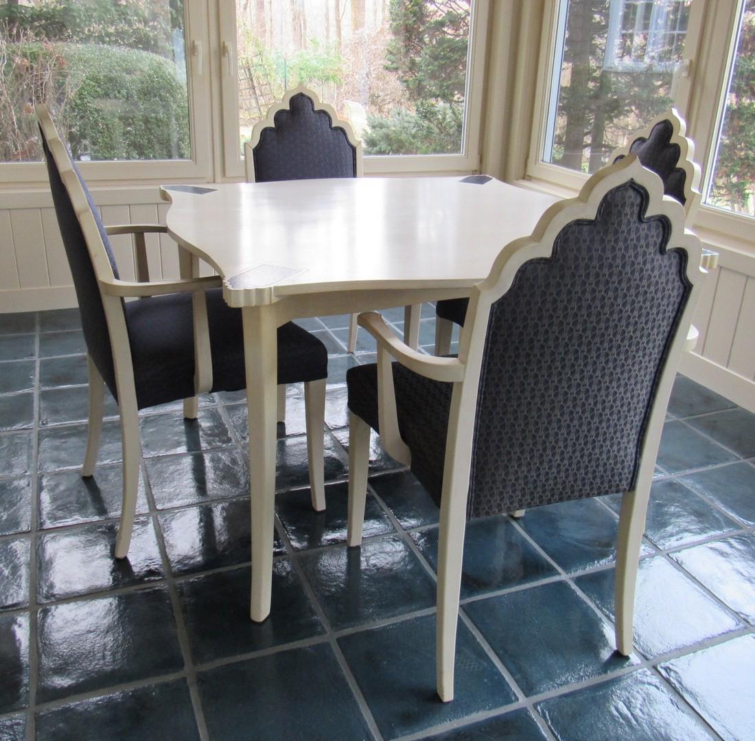 Dining Table w/ 6 Custom Made Arm Chairs (1 of 6)