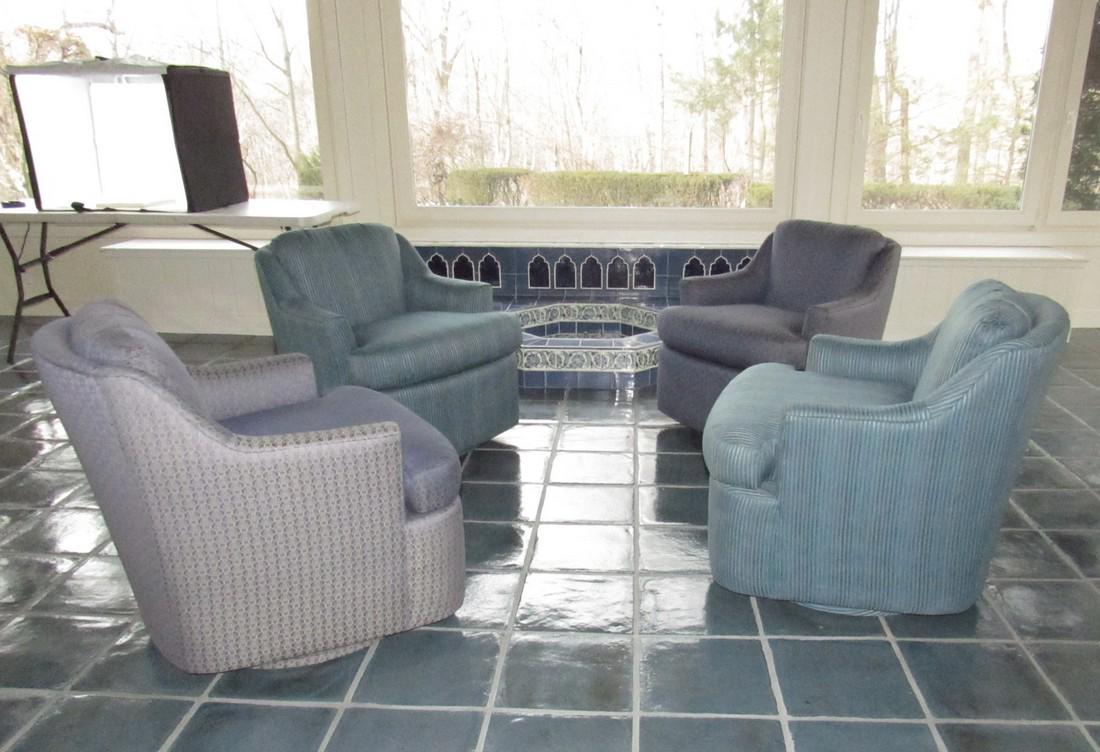 Lot of 4 Mason Art Custom New York Upholstered Chairs (1 of 2)