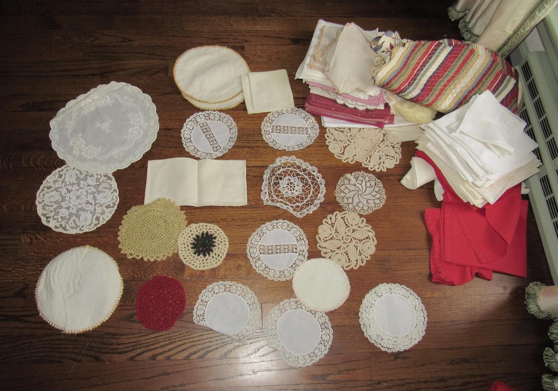 Doilies & Napkins: Getting all pictured. A couple have stains