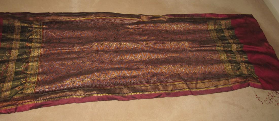 Silk Thai Tablecloth: Approx 39" x 124"