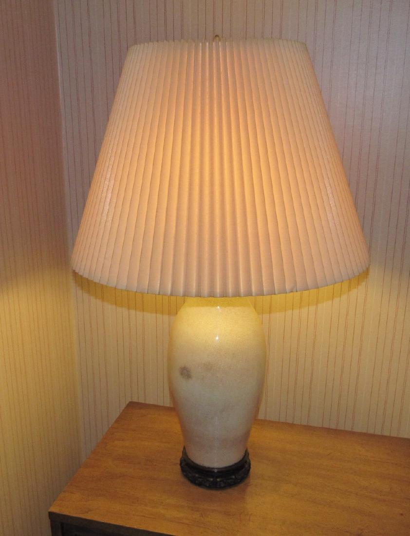 Oriental Style Pottery Lamp (1 of 3)