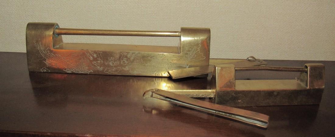 2 Oriental Brass Locks (1 of 3)