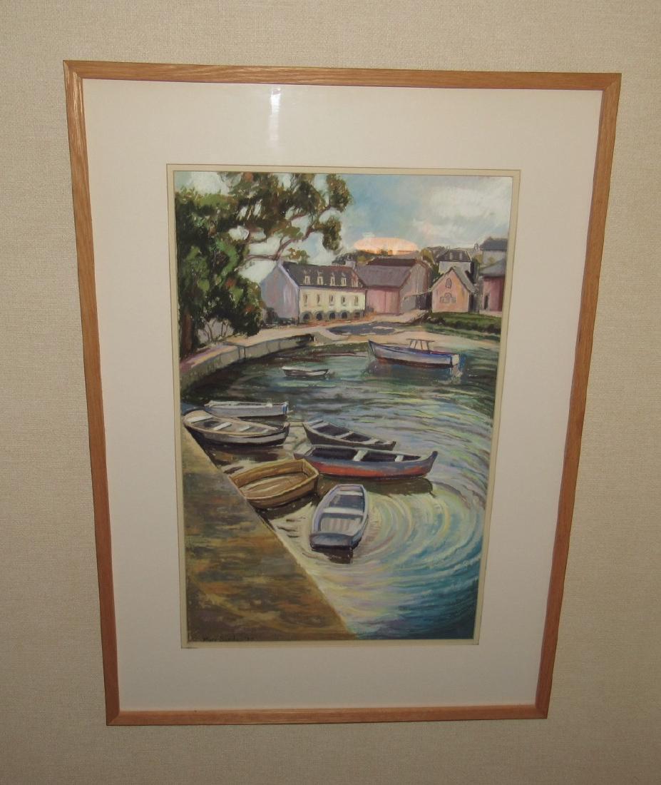 Mary Bundy Harbor At Ste Marine Pastel (1 of 4)