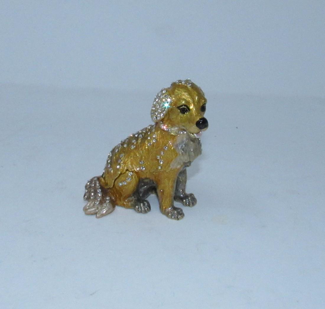 Dog Trinket Box: Apprx 3 5/8" tall