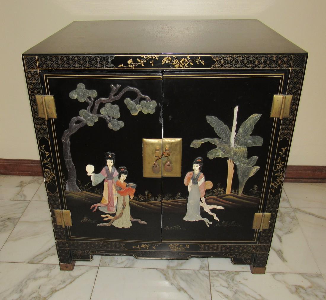 Oriental Black Lacquer 2 Door