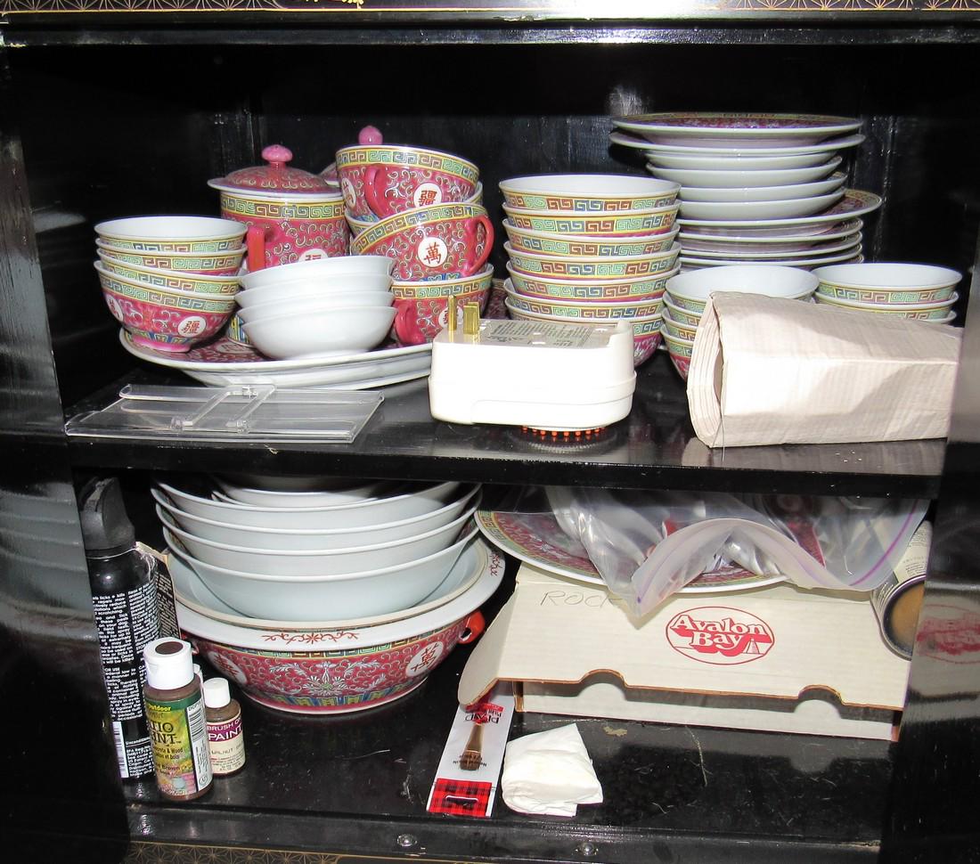 Oriental Dinnerware Bowls Cups Spoon Holders: Getting all pictured.