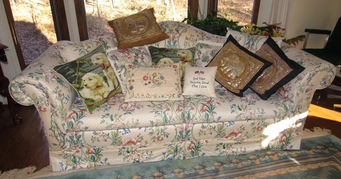 Sofa and Pillows: Sofa has some stains. Take what you want and leave the rest