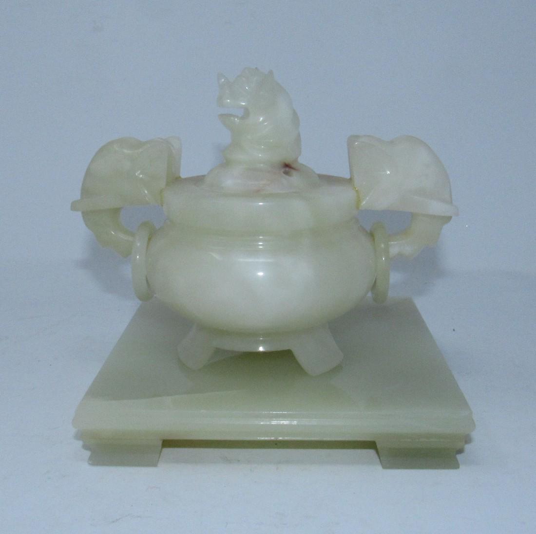 Onyx Incense Burners: Largest is approx 5 1/2" tall and on a 6" square box