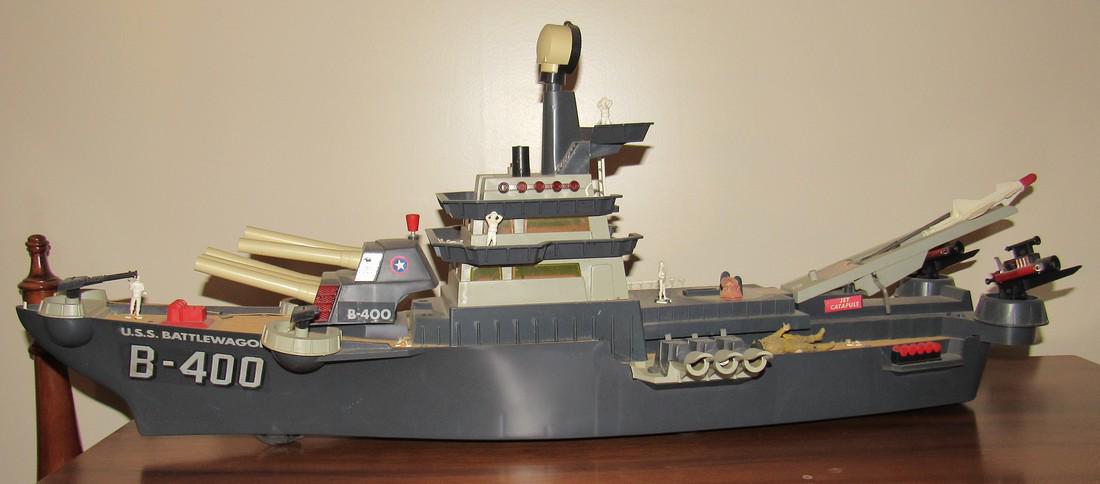 Deluxe Reading Corp Aircraft Carrier Toy: Approx 32 1/2" long