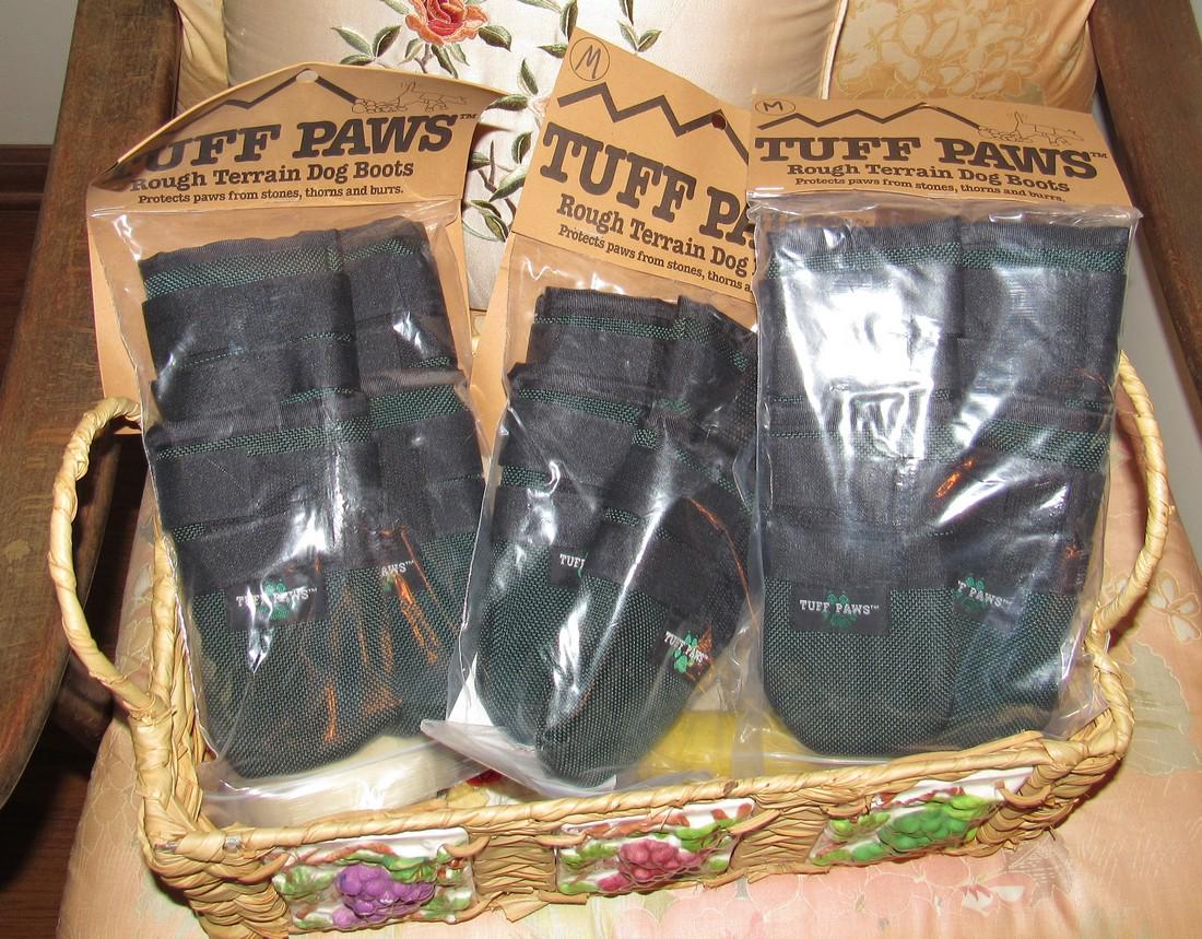 Tuff Paws Dog Boots: Size Medium. Includes toys