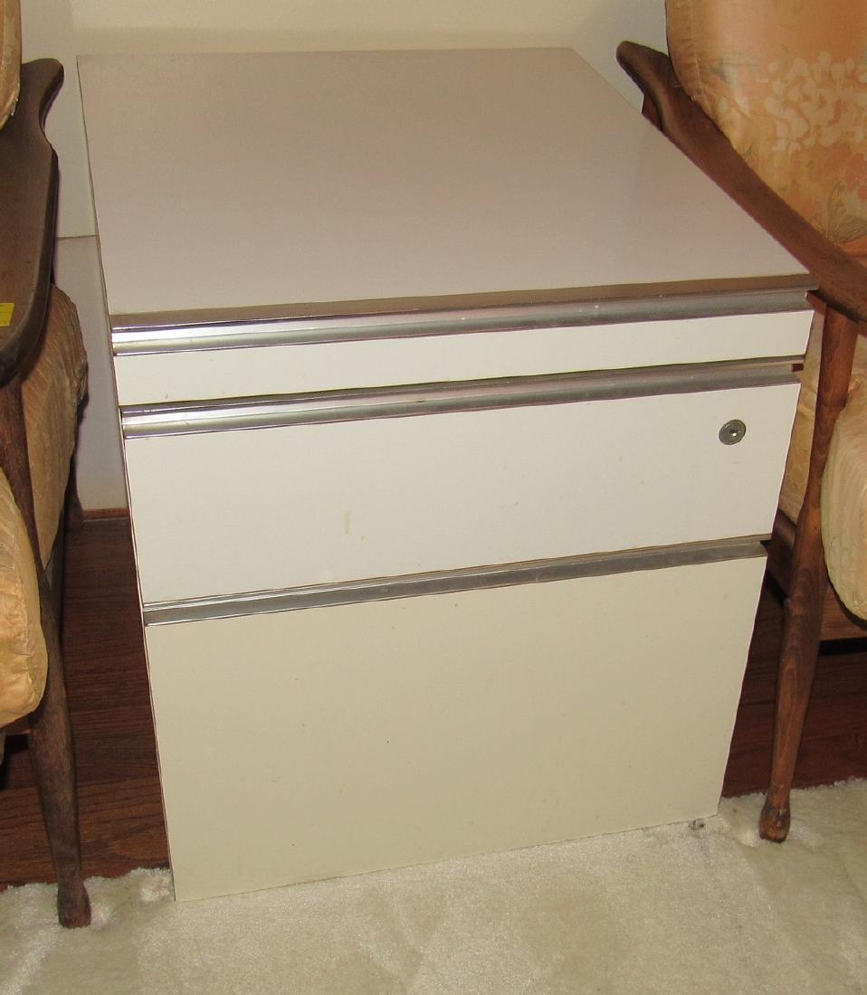 3 Drawer Cabinet and Contents: Approx 20" x 24" x 21" tall. Includes everything in cabinet( any medication must be thrown out)