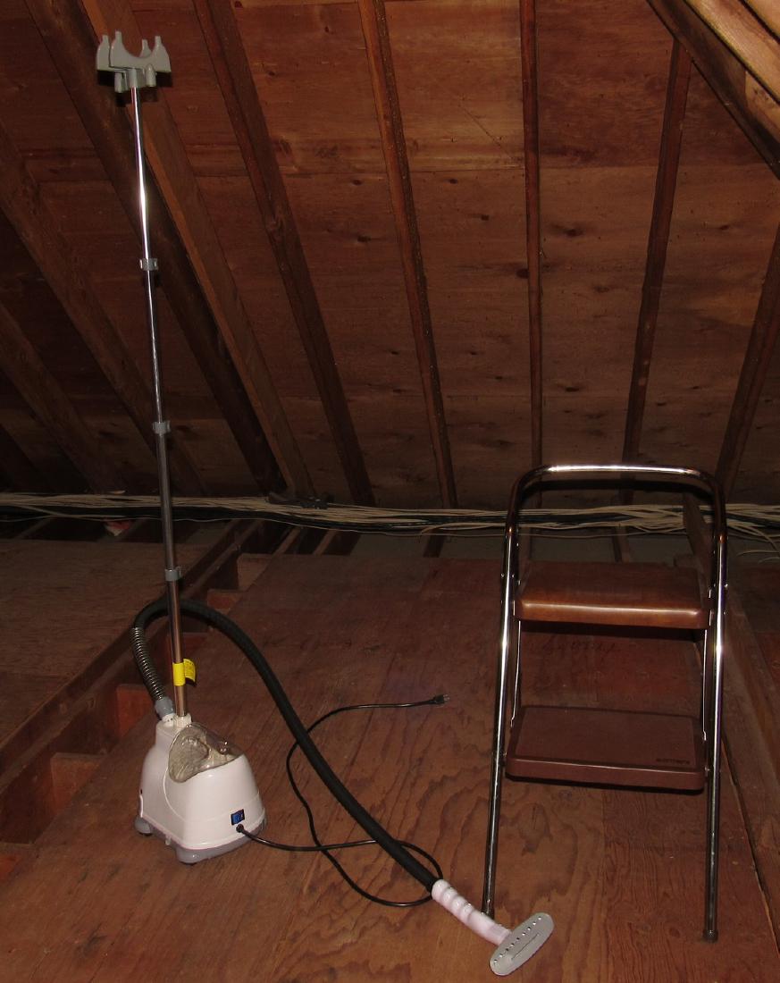 Steamer and Step Stool: Sold in untested condition