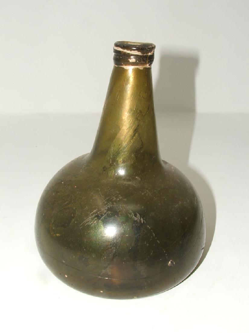 Early Tavern Bottle w/pontil bottom: Approx. 6 1/2" high x 5" wide