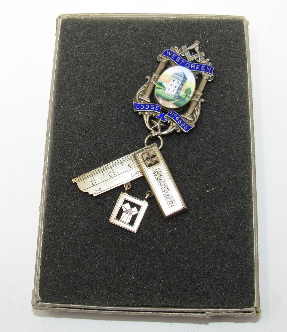 West Green Lodge 4695 Masonic Medal Frederlick Lea: Approx 3 1/2" long