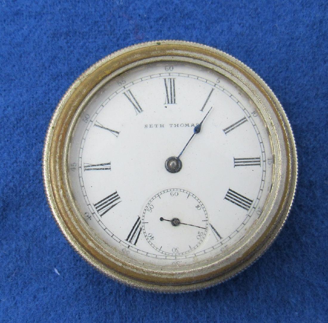 Seth Thomas Watch Movements: Approx 1 1/4" in diameter. Sold in untested condition